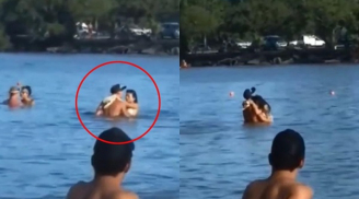 Cặp đôi thản nhiên 'mây mưa' khi đang tắm biển khiến mọi người xung quanh 'nóng mắt'