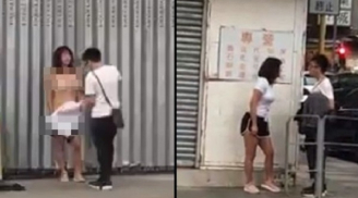 Tranh cãi với bạn trai, cô gái bất ngờ lột phăng quần áo giữa phố khiến người đi đường 'choáng váng'