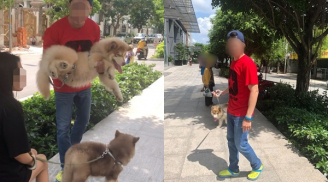 Cặp đôi Việt Kiều dắt chó không rọ mõm, đi tiểu bậy còn xúc phạm bác bảo vệ khiến dân mạng 'dậy sóng'