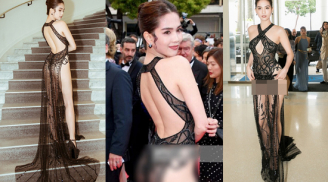 Ngọc Trinh gây sốc khi diện váy cắt xẻ tứ tung, để lộ vòng 3 ngồn ngộn trên thảm đỏ Cannes