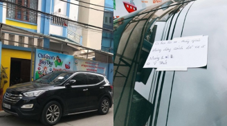 Đậu ô tô trước cổng trường mầm non ngày đầu tháng tài xế nhận kết 'đắng' nhưng lời nhắn để lại mới bất ngờ