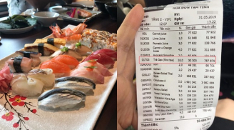 Lên phố ăn sushi, nhóm bạn giật mình khi phải trả 12 triệu nhưng nhìn lại hóa đơn mới thấy điều bất ngờ