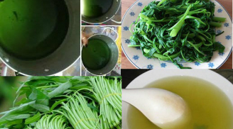 Luộc rau muống thấy nước chuyển sang màu này chớ dại mà ăn cố kẻo rước hết bệnh tật vào người