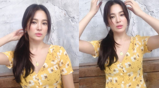 Song Hye Kyo chứng minh nhan sắc đỉnh cao chỉ với mái tóc nữ tính và váy vàng nhẹ nhàng