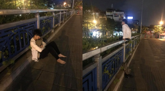 Không làm được bài thi, nam sinh leo lên cầu ngồi khóc một mình trong đêm tối