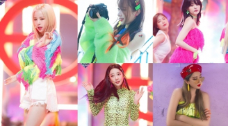 Dù là trend màu neon nổi bật đến mấy cũng không thể làm khó được các idol Hàn này