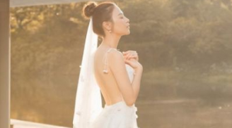 Cận ngày cưới, Đàm Thu Trang hờ hững khoe lưng trần gợi cảm