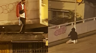 Hai thanh niên ngoại quốc dùng sơn vẽ bậy lên tường ở chợ Đà Lạt khiến dân mạng 'dậy sóng'