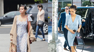 Selena Gomez diện đi diện lại một công thức váy liền và giày thể thao nhưng vẫn xinh hết cỡ