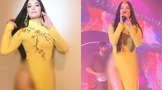 Danh tính nữ ca sĩ bị chỉ trích gay gắt vì diện áo dài Việt Nam gây phản cảm