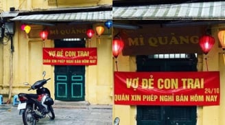 Vui mừng vì vợ đẻ con trai, chủ quán mì Quảng làm điều khiến ai cũng phải bật cười