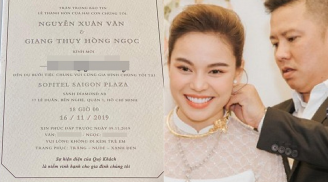 Hé lộ hình ảnh thiệp cưới cùng những quy định trong hôn lễ của ca sĩ Giang Hồng Ngọc