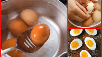 Luộc trứng cứ bỏ thêm một thứ này vào nồi để trứng thơm ngậy, dễ bóc, đơn giản mà không phải ai cũng biết
