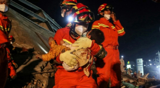 Khách sạn cách ly Covid-19 bị sập: Nhân viên cứu hộ giải cứu bé trai sơ sinh khỏi đống đổ nát