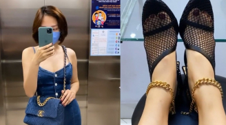 Tóc Tiên tiếp tục dẫn đầu xu hướng giày xuyên thấu của showbiz Việt