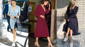 Học Selena Gomez diện đồ chấm bi để luôn xinh đẹp dạo phố
