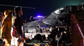 Máy bay chở bệnh nhân bất ngờ bốc cháy, lao khỏi đường băng