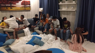 Giữa mùa dịch Covid-19, nhóm thanh niên tổ chức tiệc sinh nhật bóng cười trong căn hộ chung cư