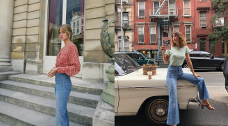 Học phụ nữ Pháp mix quần jeans phong cách sang chảnh