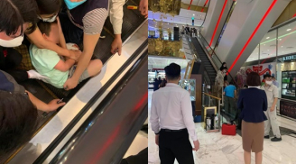 Bé trai bị kẹt chân vào thang cuốn ở trung tâm thương mại dịp nghỉ lễ khiến ai cũng thót tim