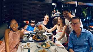 Hồ Ngọc Hà lộ rõ bụng bầu khi chụp hình cùng gia đình Đoan Trang