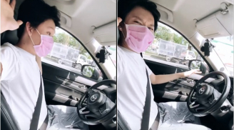 Quang Trung vô tư bỏ tay lái ra khỏi vô lăng dù đang chạy xe chỉ vì lý do này