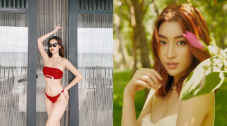 Hoa hậu Mỹ Linh khoe body cực phẩm khi diện bikini hai mảnh đỏ rực