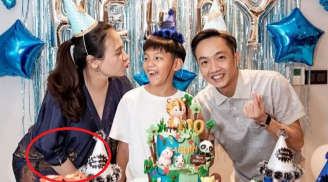 Cùng chồng tổ chức sinh nhật cho Subeo, Đàm Thu Trang lộ rõ dáng vẻ nặng nề ở tháng cuối thai kỳ
