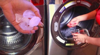 Bỏ vài viên đá lạnh vào giặt quần áo bạn sẽ thấy kết quả vô cùng bất ngờ