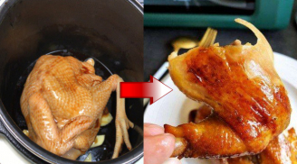 Cho nửa con gà vào nồi cơm điện và làm theo cách này, có món ngon cực phẩm mà chẳng tốn công