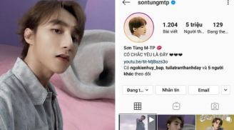 Không khoe mẽ ồn ào, Instagram của Sơn Tùng M-TP lặng lẽ đạt 5 triệu lượt theo dõi