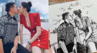 Matt Liu - Hương Giang đồng loạt phản ứng tâm đầu ý hợp khi được tag tên vào bức tranh vẽ cảnh hôn