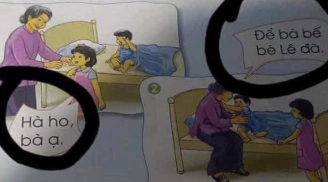Chi tiết gây tranh cãi trong SGK lớp 1: Bé Hà ho, nhưng bà bận bế bé Lê