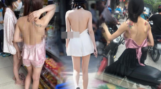 Bị 'ném đá' nhiều như vậy mà váy áo hở lưng rộng huếch vẫn được không ít nàng tự tin diện ra phố