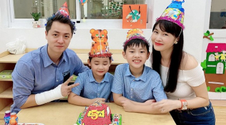 Đăng Khôi đăng ảnh chúc mừng sinh nhật con trai nhưng lại làm lộ cánh tay bị thương khiến fan lo lắng