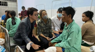 H'Hen Niê trực tiếp đến bệnh viện hỏi thăm nạn nhân của vụ sạt lở ở Quảng Nam sau khi bị chê keo kiệt