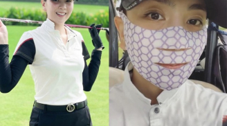 Đi đánh golf, Mai Ngọc còn tranh thủ làm đẹp cho làn da và gương mặt Vline hơn