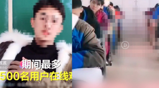 Đi coi thi nhưng quá buồn ngủ, nam giáo viên đem điện thoại ra livestream, cái kết sau đó thật 'đắng lòng'