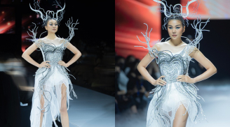Siêu mẫu Thanh Hằng thần thái uy nghiêm như nữ hoàng, thả dáng siêu nuột trên sàn runway