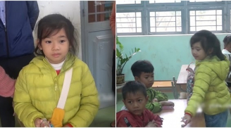 Hình ảnh con gái Mai Phương đi phát quà từ thiện cho các bạn nhỏ khó khăn khiến ai nấy đều xúc động