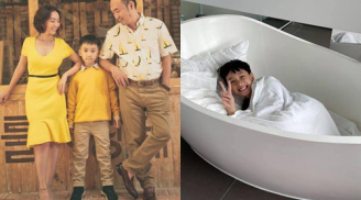 Thu Trang 'bất lực' khi con trai vào khách sạn đòi ngủ trong bồn tắm