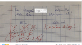 Bật cười điểm kiểm tra 'kì kèo' của nam sinh, kèm lời phê của giáo viên 'Xin lỗi em cô bị... lag'