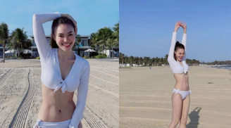 Ninh Dương Lan Ngọc gây bão bằng loạt ảnh diện bikini khoe vòng 1 gợi cảm, vòng eo 54cm trứ danh