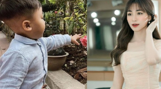Hòa Minzy khoe con trai mới hơn 1 tuổi đã ham học toán, netizen xuýt xoa 'toàn gen trội từ bố mẹ'