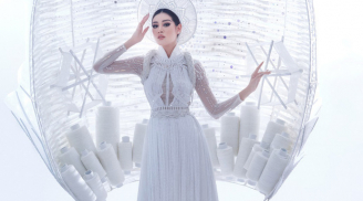Khánh Vân khiến fan tự hào với màn xử lý khéo léo sự cố khi đang trình diễn Quốc phục ở với Miss Universe