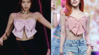 'Đụng hàng' mẫu áo croptop nơ của Jennie, mỹ nhân Hàn xinh đẹp đến mấy cũng hoàn toàn lép vế