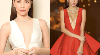 Chẳng cần vòng 1 'khủng' Hà Hồ vẫn đẹp kiêu sa lấn át Mâu Thủy gợi cảm