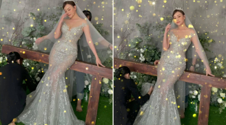 Phương Oanh bất ngờ chia sẻ ảnh diện váy cưới làm dấy lên nghi vấn chuẩn bị kết hôn