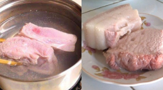 Thịt luộc chín vẫn có màu hồng là do nguồn nước bẩn, ăn vào hại gan thận? Chuyên gia giải thích