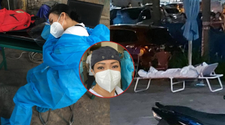 Xót xa với hình ảnh Phương Thanh ngủ gục vì mệt khi làm tình nguyện viên chống dịch